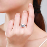 3 Carat Classic Tiffany Style 4 Prong Solitaire Engagement Ring Set in .925 Sterling Silver Eng036