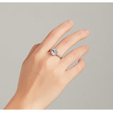 3.5 Carat Oval Engagement Ring with Pave Set Side Stones and Milgrain in Solid Sterling Silver Eng034