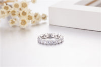 Shared Prong Eternity Band with 3mm Round Stones Stones in Sterling Silver WB005