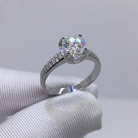 1.25 Carat Round Modern Style Engagement Ring with Channel Set Side Stones Eng021 in Stock