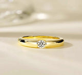 tension yellow gold plated modern ring 