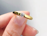 .35 Carat Tension Style Set Modern Engagement Ring Plated in Yellow Gold Eng031 In Stock