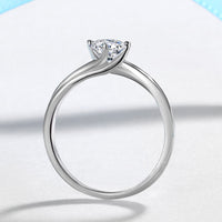 .50 Carat Round Bypass Style Engagement Ring with Lovely Twist Band Echappe Prongs Eng023