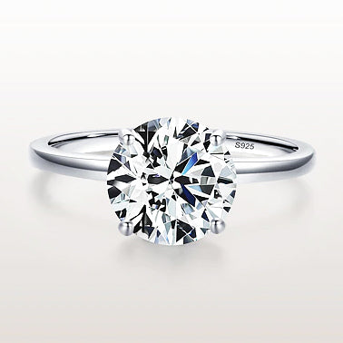 3 Carat Classic Tiffany Style 4 Prong Solitaire Engagement Ring Set in .925 Sterling Silver Eng036